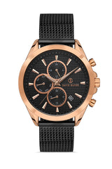 DAVID GUNER ROSE SİYAH KAPLAMALI SİYAH KADRANLI ERKEK KOL SAATİ - DG-8323GC-R2