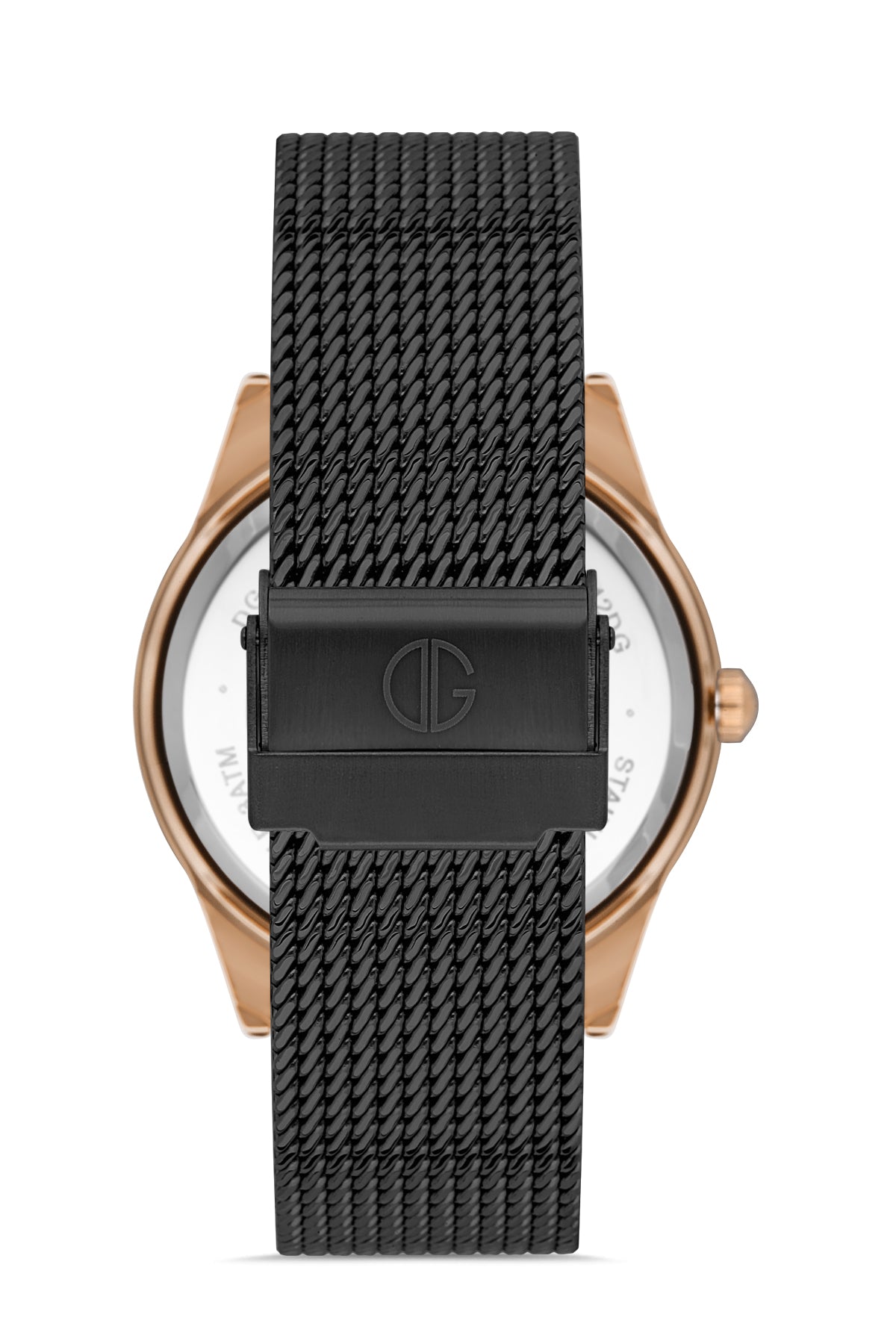 Davıd Guner Calendar Rose Black Coated Men's Watch