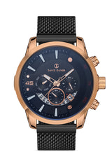 DAVID GUNER ROSE SİYAH KAPLAMALI SİYAH KADRANLI ERKEK KOL SAATİ DG-8358GC-R2