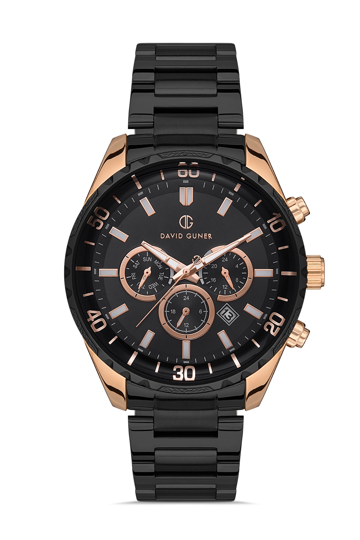 DAVID GUNER ROSE SİYAH KAPLAMALI SİYAH KADRANLI ERKEK KOL SAATİ DG-8364GA-R2