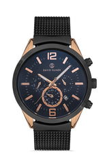 DAVID GUNER ROSE SİYAH KAPLAMALI SİYAH KADRANLI ERKEK KOL SAATİ - DG-8368GC-R2