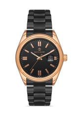 DAVID GUNER ROSE SİYAH KAPLAMALI SİYAH KADRANLI ERKEK KOL SAATİ DG-8390GA-R2