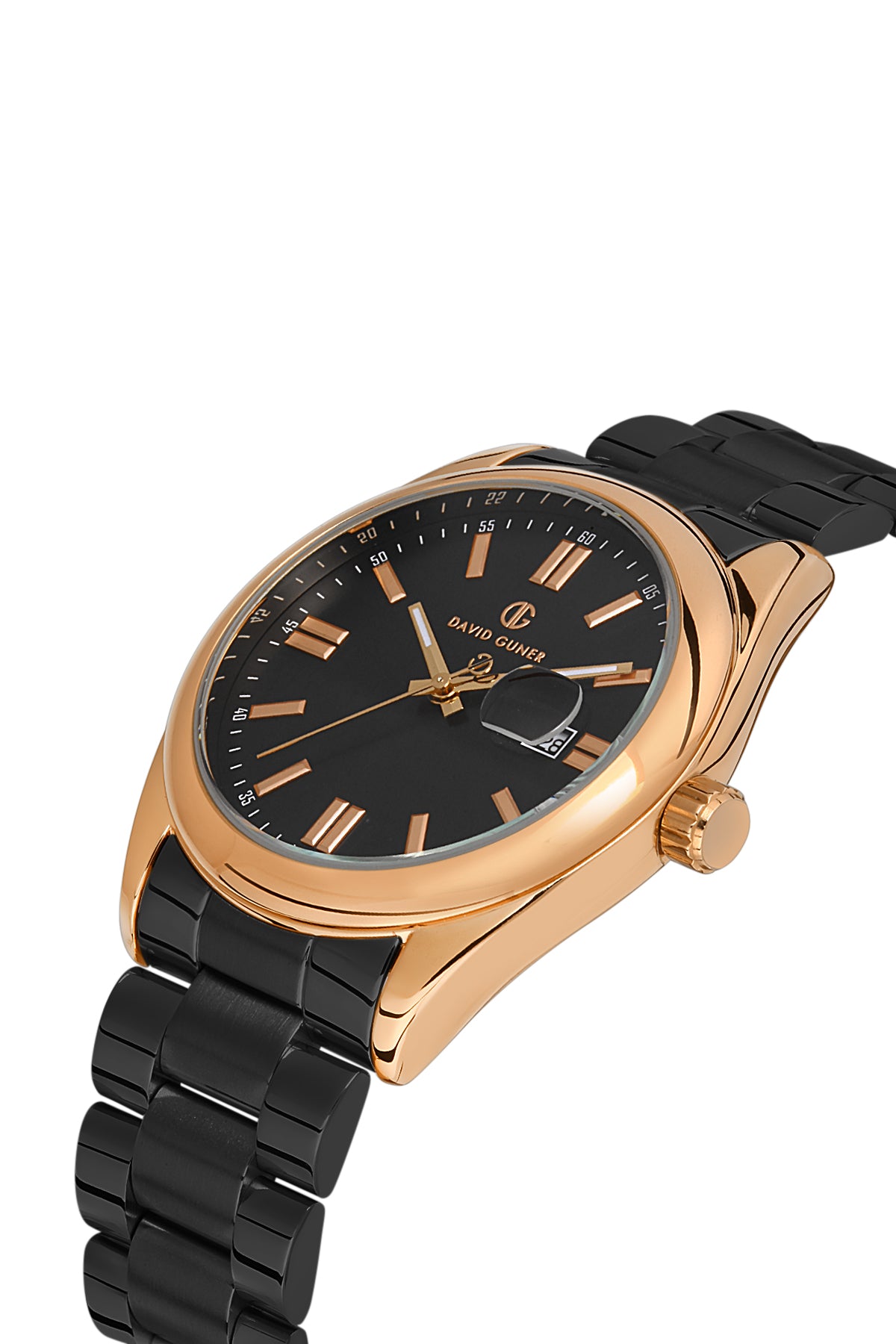 DAVID GUNER ROSE SİYAH KAPLAMALI SİYAH KADRANLI ERKEK KOL SAATİ DG-8390GA-R2