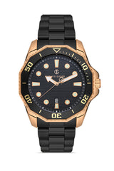 DAVID GUNER ROSE SİYAH KAPLAMALI SİYAH KADRANLI ERKEK KOL SAATİ - DG-8394GA-R2