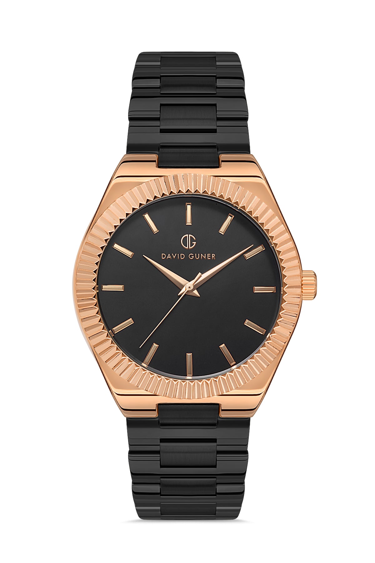 DAVID GUNER Rose Black Coated Men's Watch