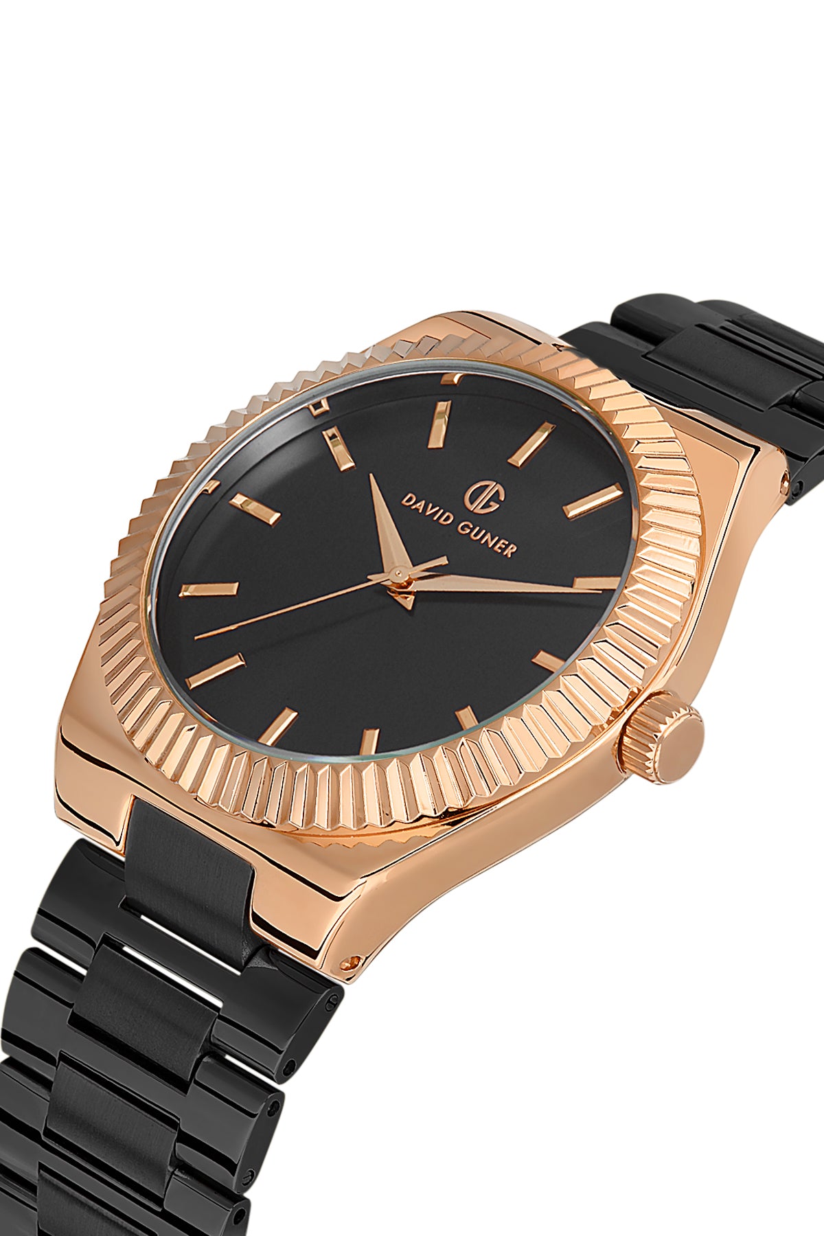 DAVID GUNER  Rose Siyah Kaplama Erkek Kol Saati - DG-8408GA-R2