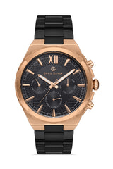 DAVID GUNER Rose siyah Kaplamalı Siyah Kadranlı Erkek Kol Saati - DG-8410GA-R2