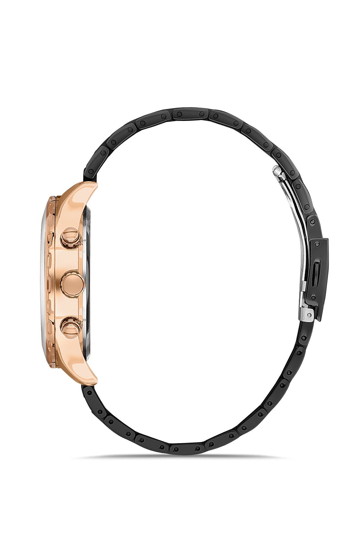 DAVID GUNER Rose Siyah Kaplamalı Siyah Kadranlı Erkek Kol Saati - DG-8427GA-R2