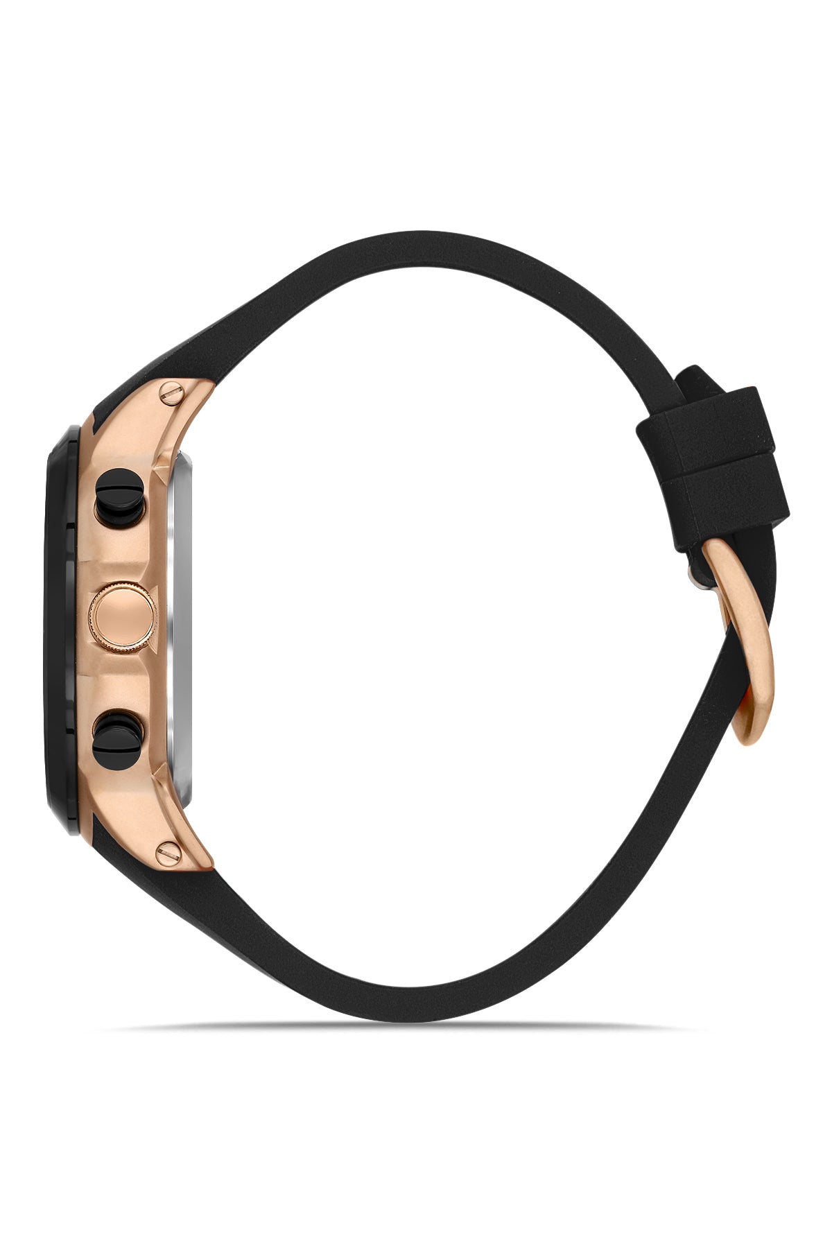 David Guner Black Silicone Band Men's Watch