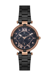 DAVID GUNER ROSE SİYAH KAPLAMALI SİYAH KADRANLI KADIN KOL SAATİ - DG-8176LA-R2