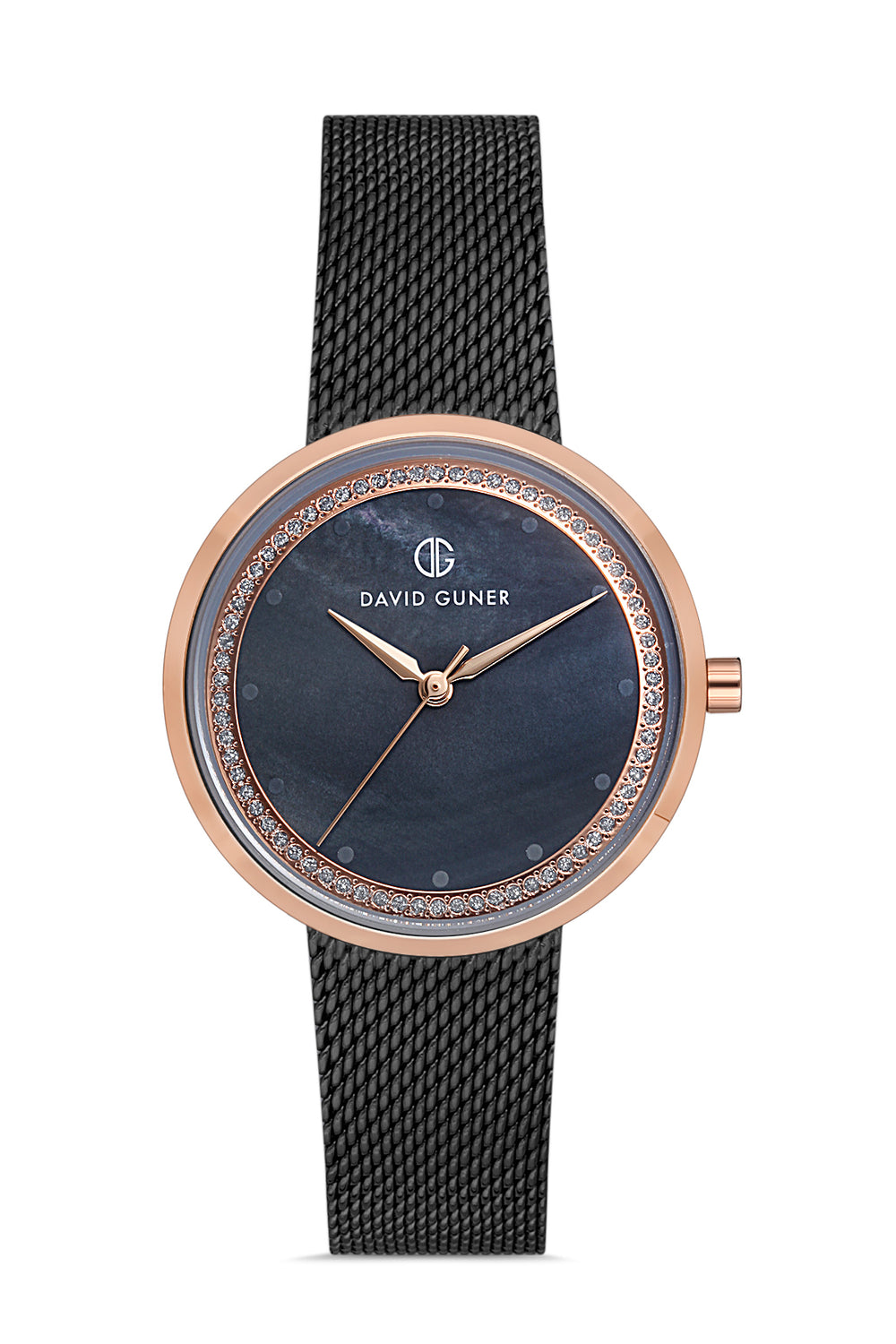 DAVID GUNER Kadın Kol Saati Siyah Kadran Rose ve Siyah Kasa DG-8109LC-R2