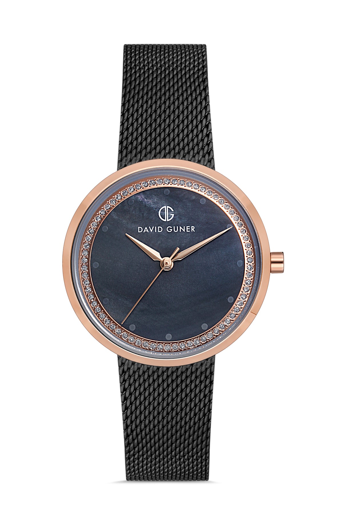 DAVID GUNER ROSE SİYAH KAPLAMALI SİYAH KADRANLI KADIN KOL SAATİ DG-8109LC-R2