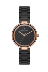 DAVID GUNER ROSE SİYAH KAPLAMALI SİYAH KADRANLI KADIN KOL SAATİ DG-8138LA-R2