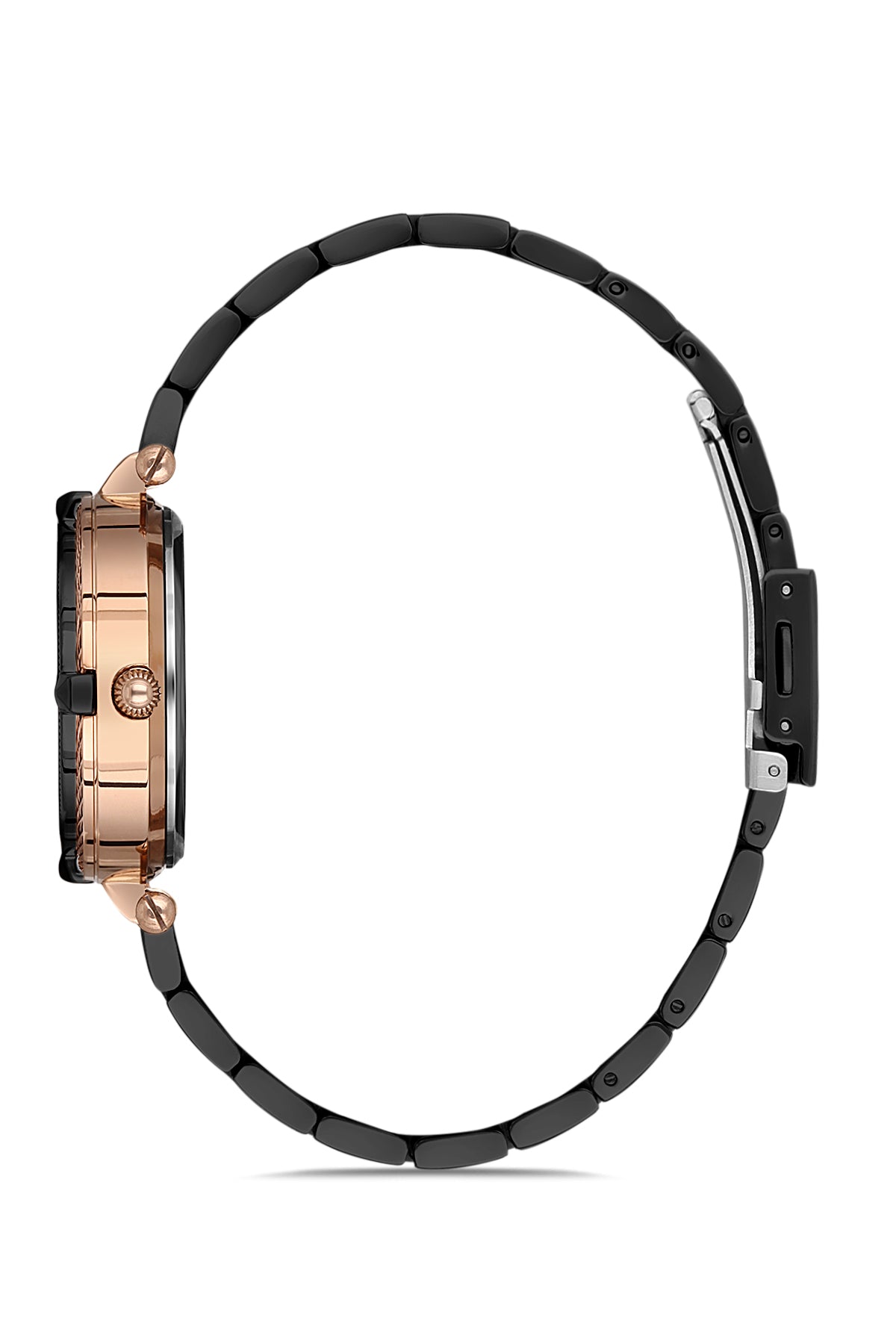 DAVID GUNER ROSE SİYAH KAPLAMALI SİYAH KADRANLI KADIN KOL SAATİ - DG-8176LA-R2