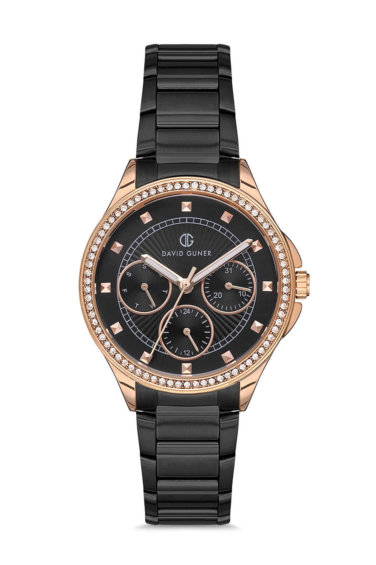 DAVID GUNER ROSE SİYAH KAPLAMALI SİYAH KADRANLI KADIN KOL SAATİ DG-8186LA-R2