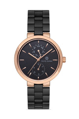 DAVID GUNER ROSE SİYAH KAPLAMALI SİYAH KADRANLI KADIN KOL SAATİ - DG-8222LA-R2
