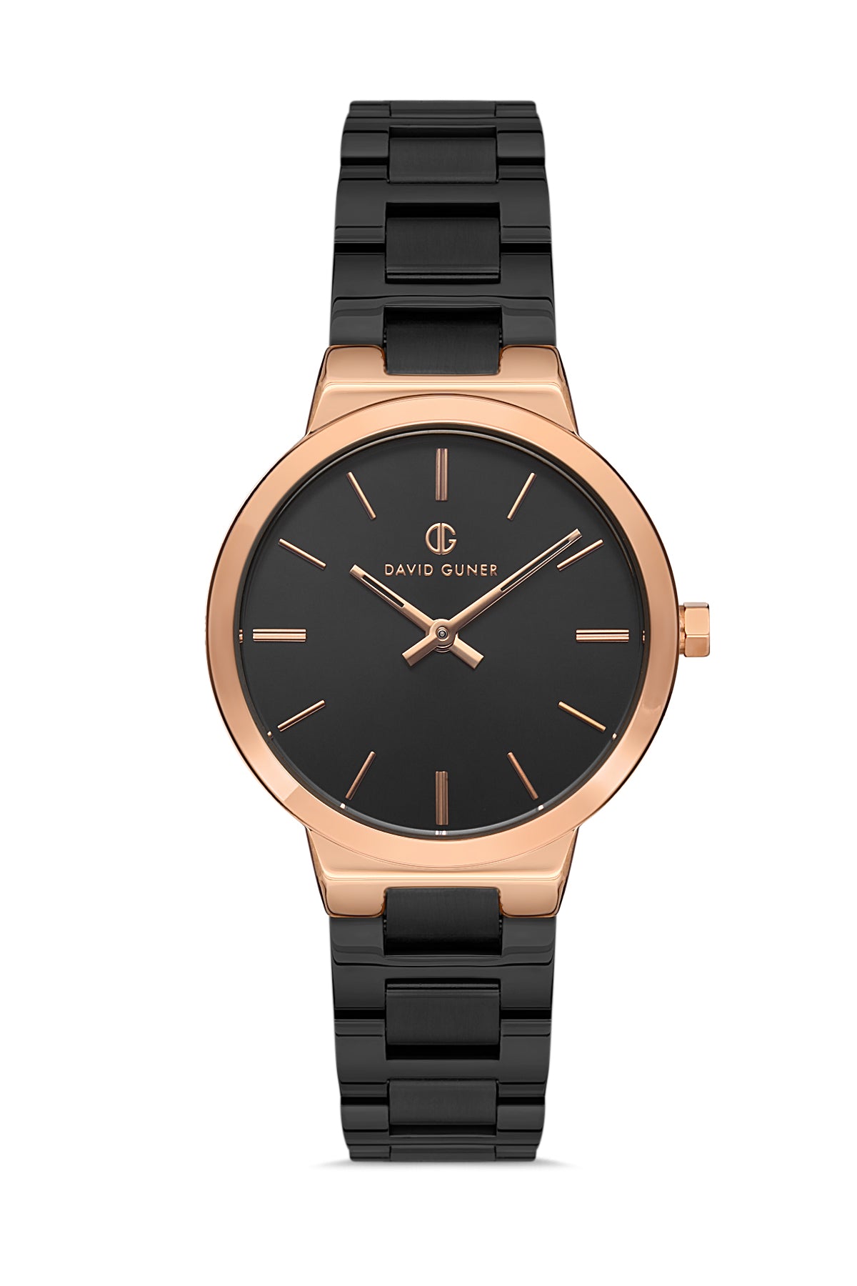 DAVID GUNER ROSE SİYAH KAPLAMALI SİYAH KADRANLI KADIN KOL SAATİ DG-8324LA-R2