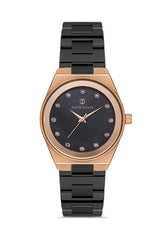 DAVID GUNER Siyah Kadranlı Rose Siyah Kaplama Kadın Kol Saati - DG-8372LA-R2