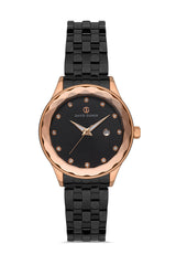 DAVID GUNER ROSE SİYAH KAPLAMALI SİYAH KADRANLI KADIN KOL SAATİ DG-8373LA-R2