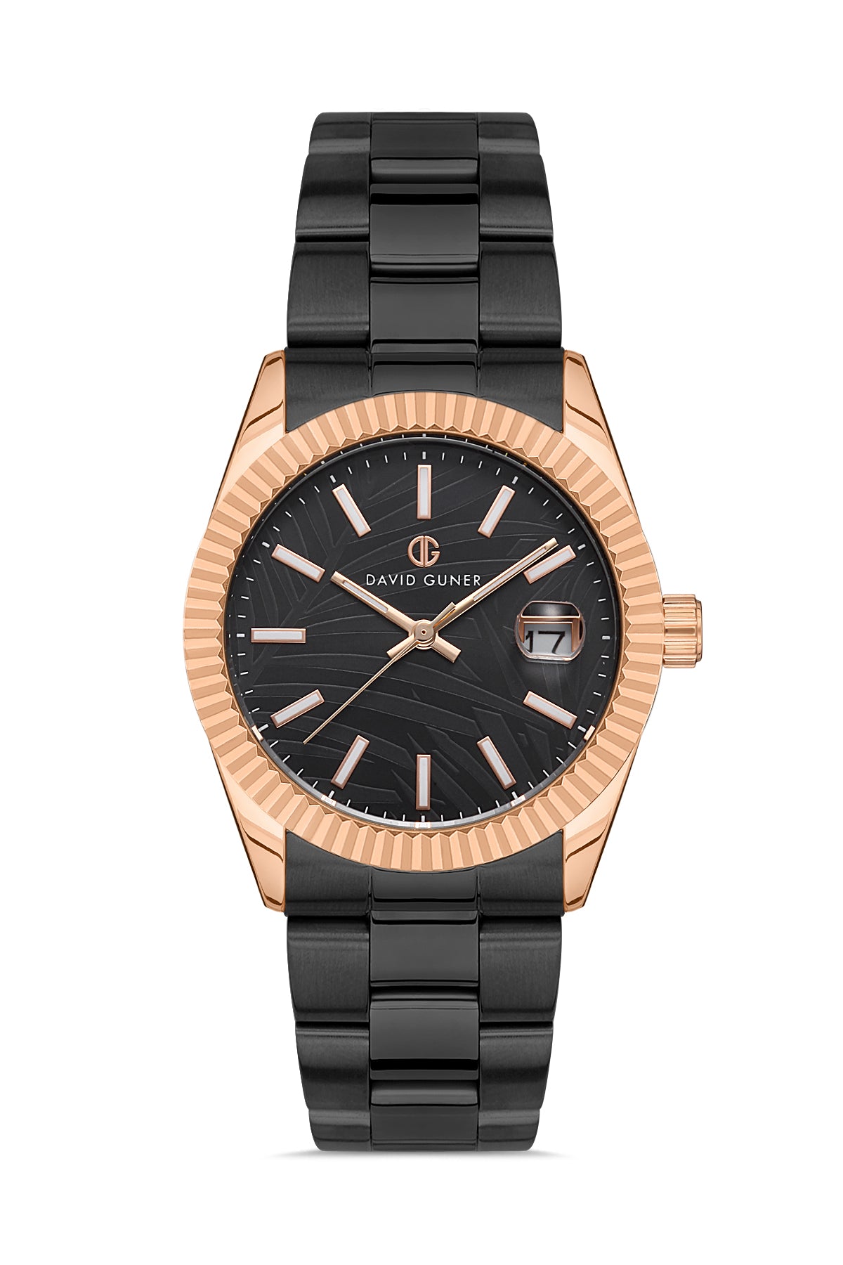 DAVID GUNER ROSE SİYAH KAPLAMALI SİYAH KADRANLI KADIN KOL SAATİ DG-8385LA-R2