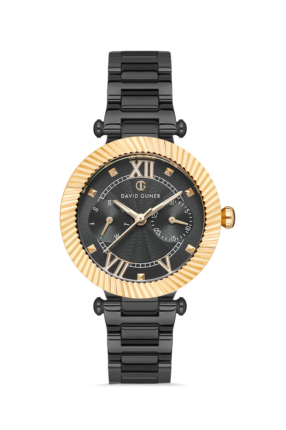 DAVID GUNER ROSE SİYAH KAPLAMALI SİYAH KADRANLI KADIN KOL SAATİ DG-8415LA-R2