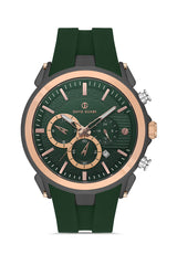 David Guner Green Silicone Band Men's Watch