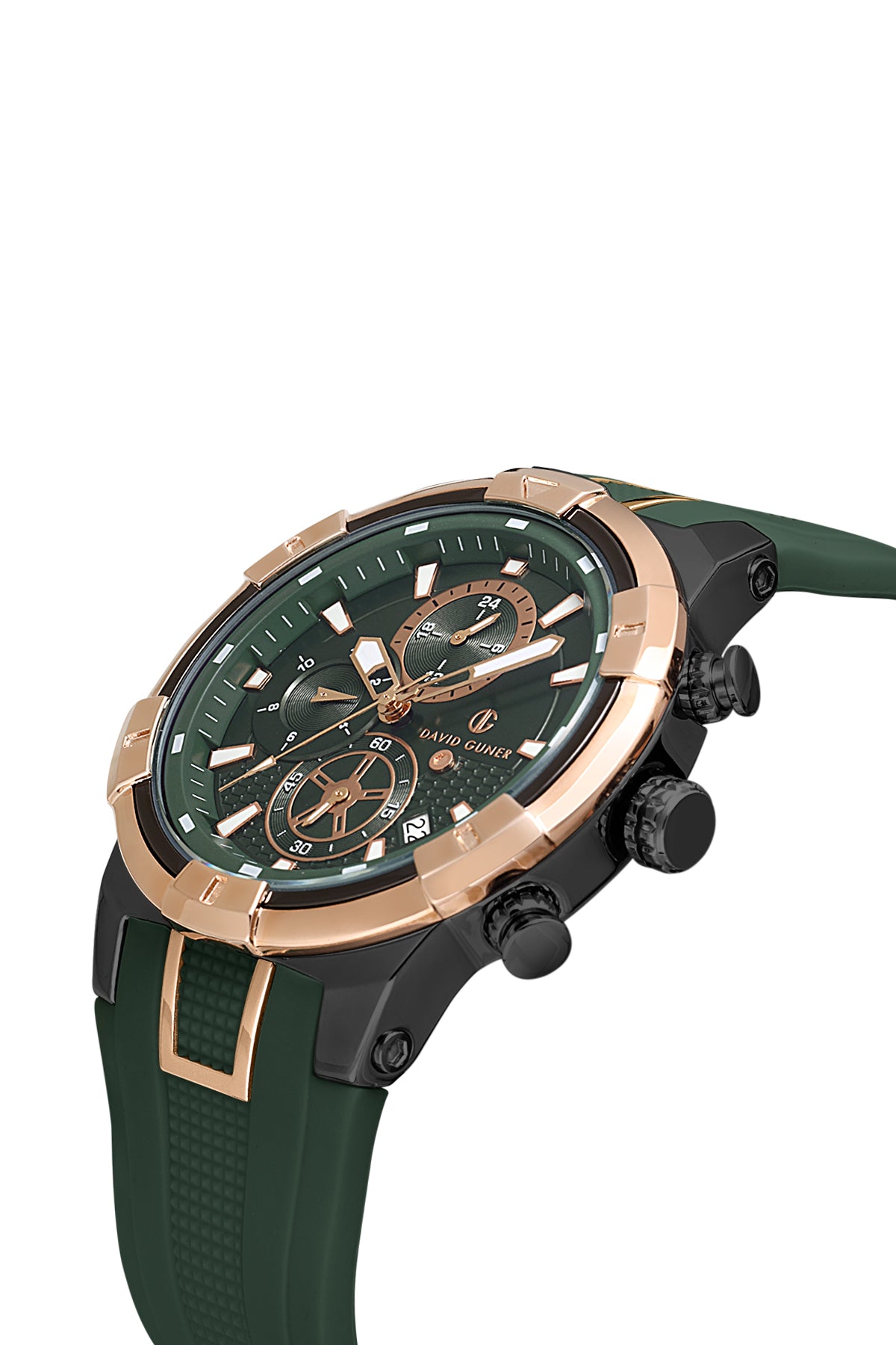 DAVID GUNER ROSE SİYAH KAPLAMALI YEŞİL KADRANLI ERKEK KOL SAATİ - DG-8722GD-ZX10