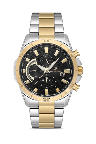 David Guner Yellow White Coated Multi-Function Men's Watch