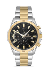 David Guner Yellow White Coated Multi-Function Men's Watch