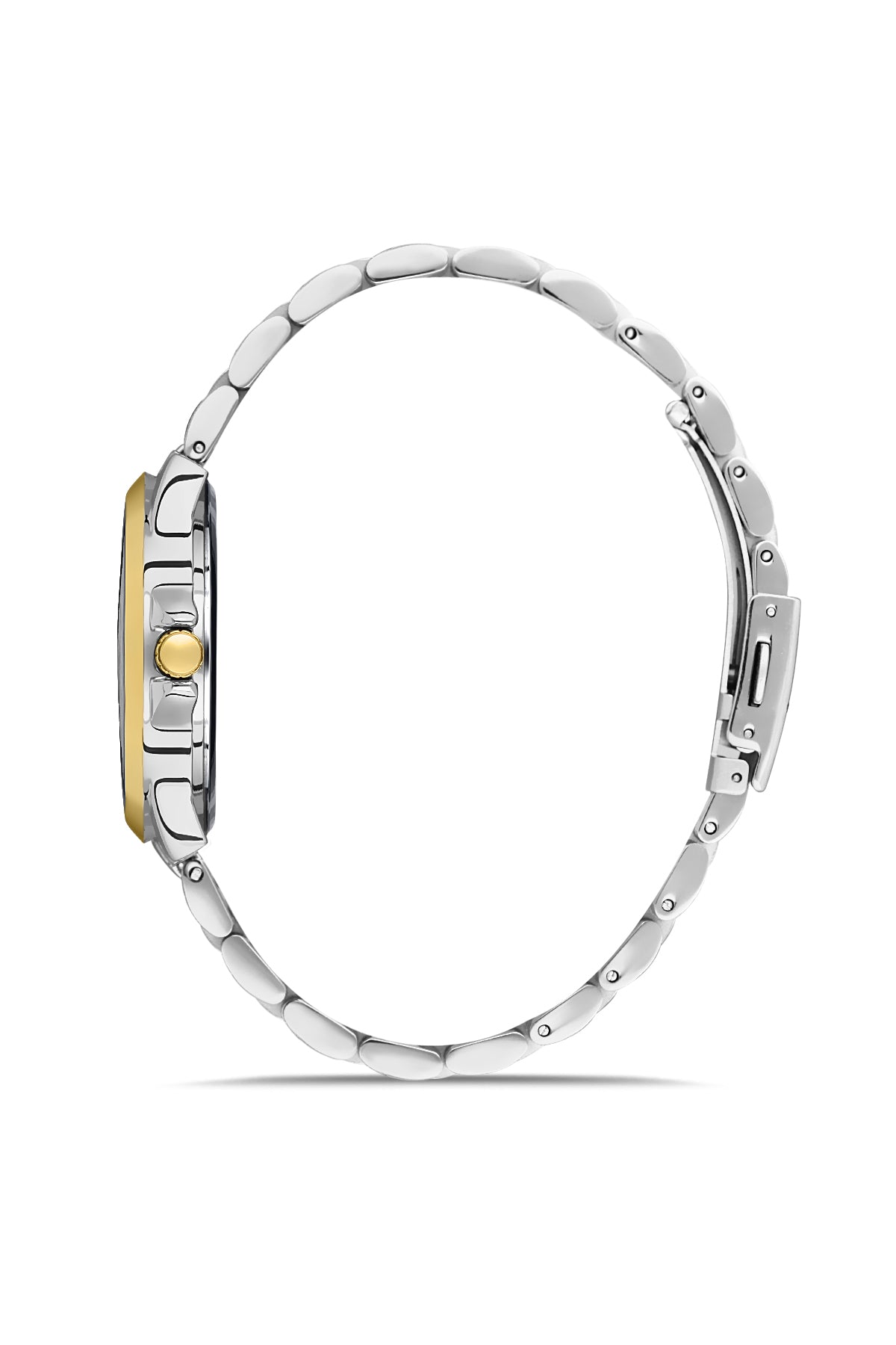 DAVID GUNER Yellow White Coated Black Dial Women's Watch