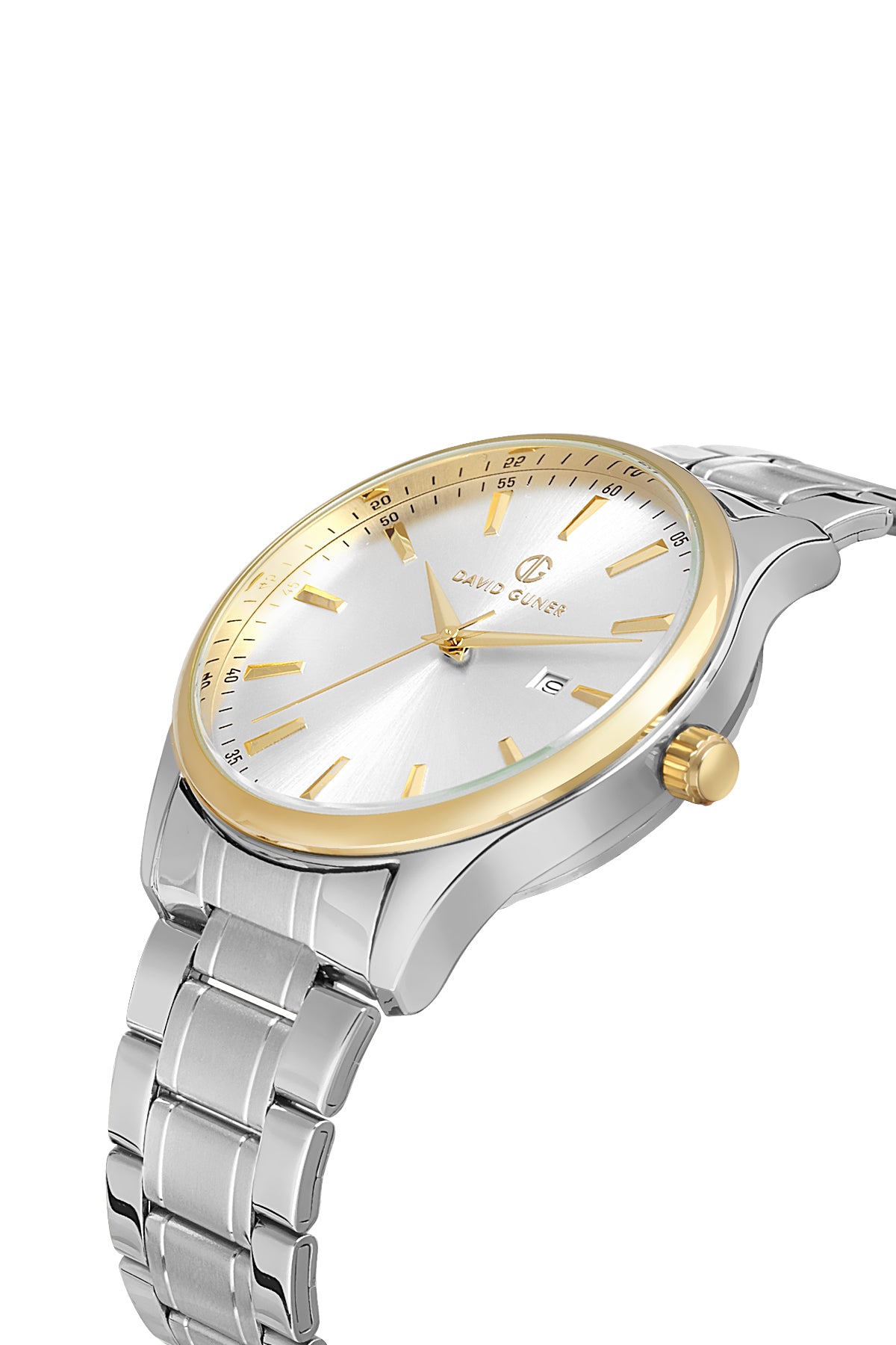 DAVID GUNER SARI BEYAZ KAPLAMALI BEYAZ KADRANLI ERKEK KOL SAATİ - DG-8714GA-D1