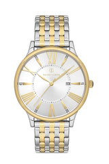 DAVID GUNER SARI BEYAZ KAPLAMALI BEYAZ KADRANLI ERKEK KOL SAATİ - DG-8206GA-D1