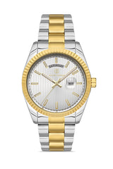 DAVID GUNER SARI BEYAZ KAPLAMALI BEYAZ KADRANLI ERKEK KOL SAATİ - DG-8329GA-D1