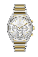 DAVID GUNER SARI BEYAZ KAPLAMALI BEYAZ KADRANLI ERKEK KOL SAATİ DG-8387GA-D1