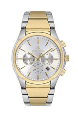 DAVID GUNER SARI BEYAZ KAPLAMALI BEYAZ KADRANLI ERKEK KOL SAATİ - DG-8395GA-D1