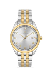 DAVID GUNER SARI BEYAZ KAPLAMALI BEYAZ KADRANLI ERKEK KOL SAATİ - DG-8733GA-D1