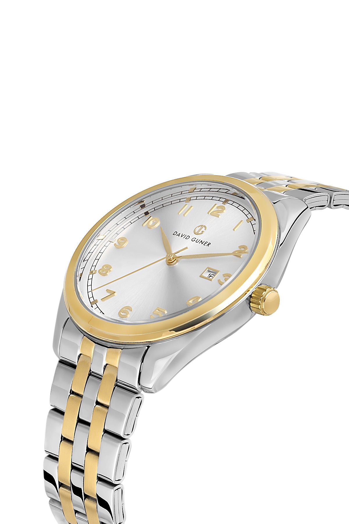 DAVID GUNER SARI BEYAZ KAPLAMALI BEYAZ KADRANLI ERKEK KOL SAATİ - DG-8733GA-D1