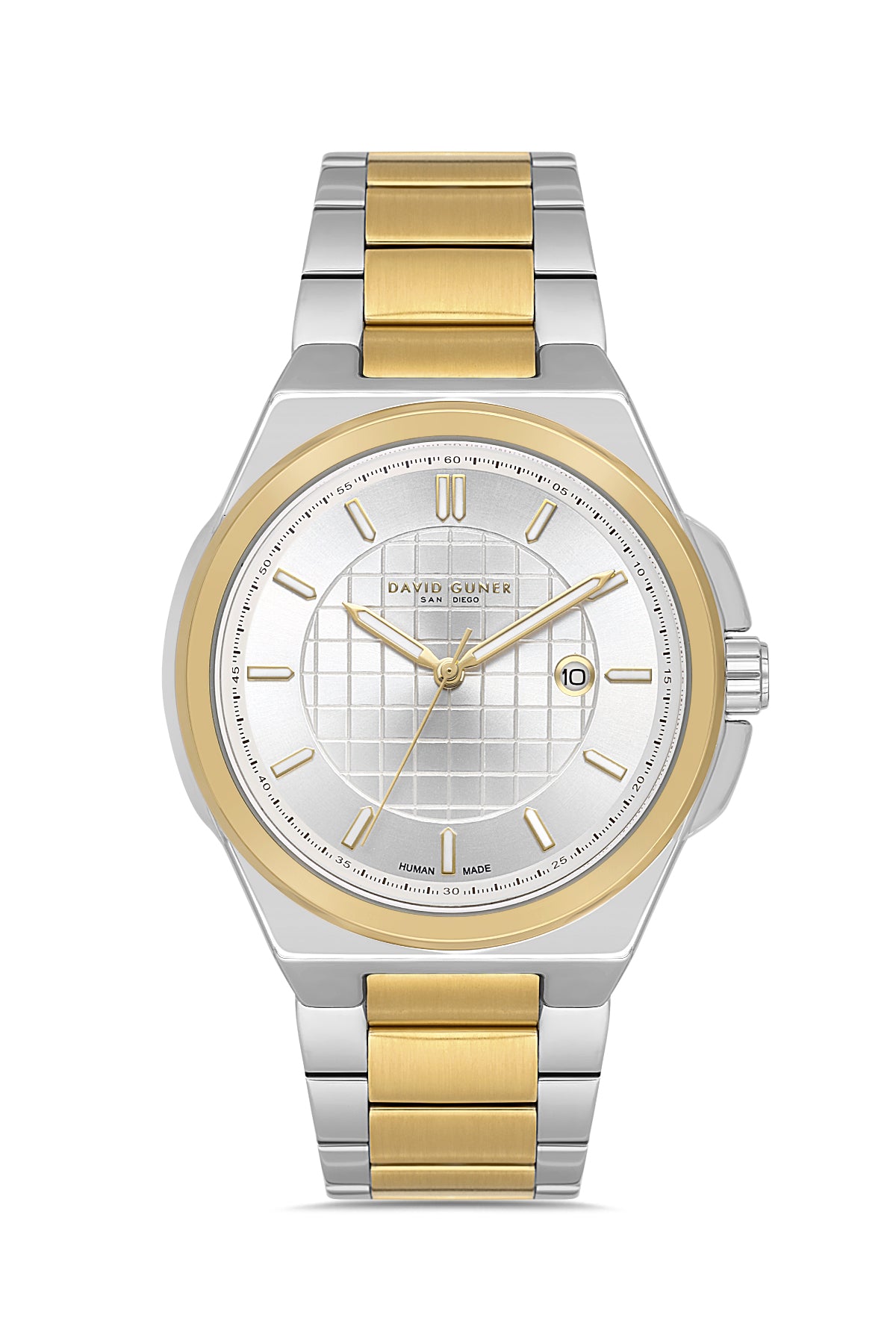 DAVID GUNER SARI BEYAZ KAPLAMALI BEYAZ KADRANLI ERKEK KOL SAATİ DG-8870GA-D1