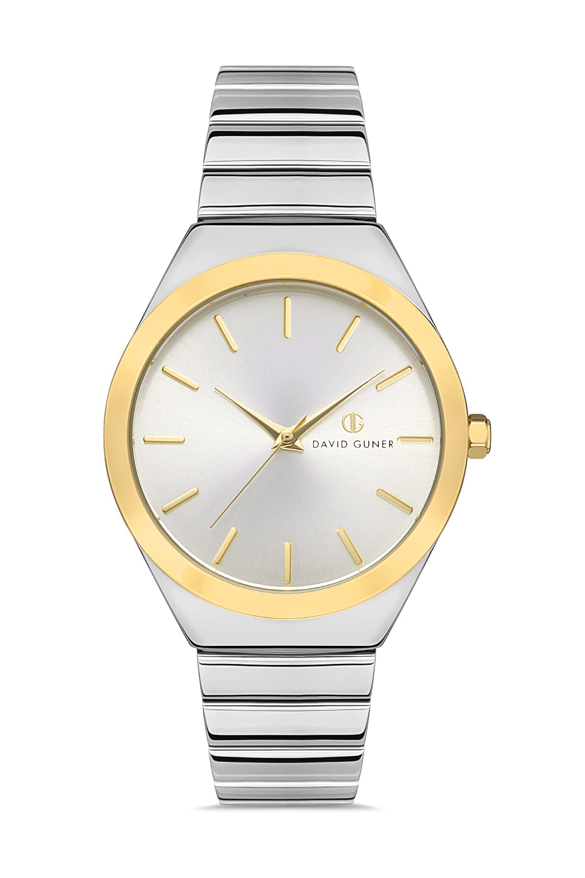 DAVID GUNER SARI BEYAZ KAPLAMALI BEYAZ KADRANLI KADIN KOL SAATİ DG-8095LA-D1