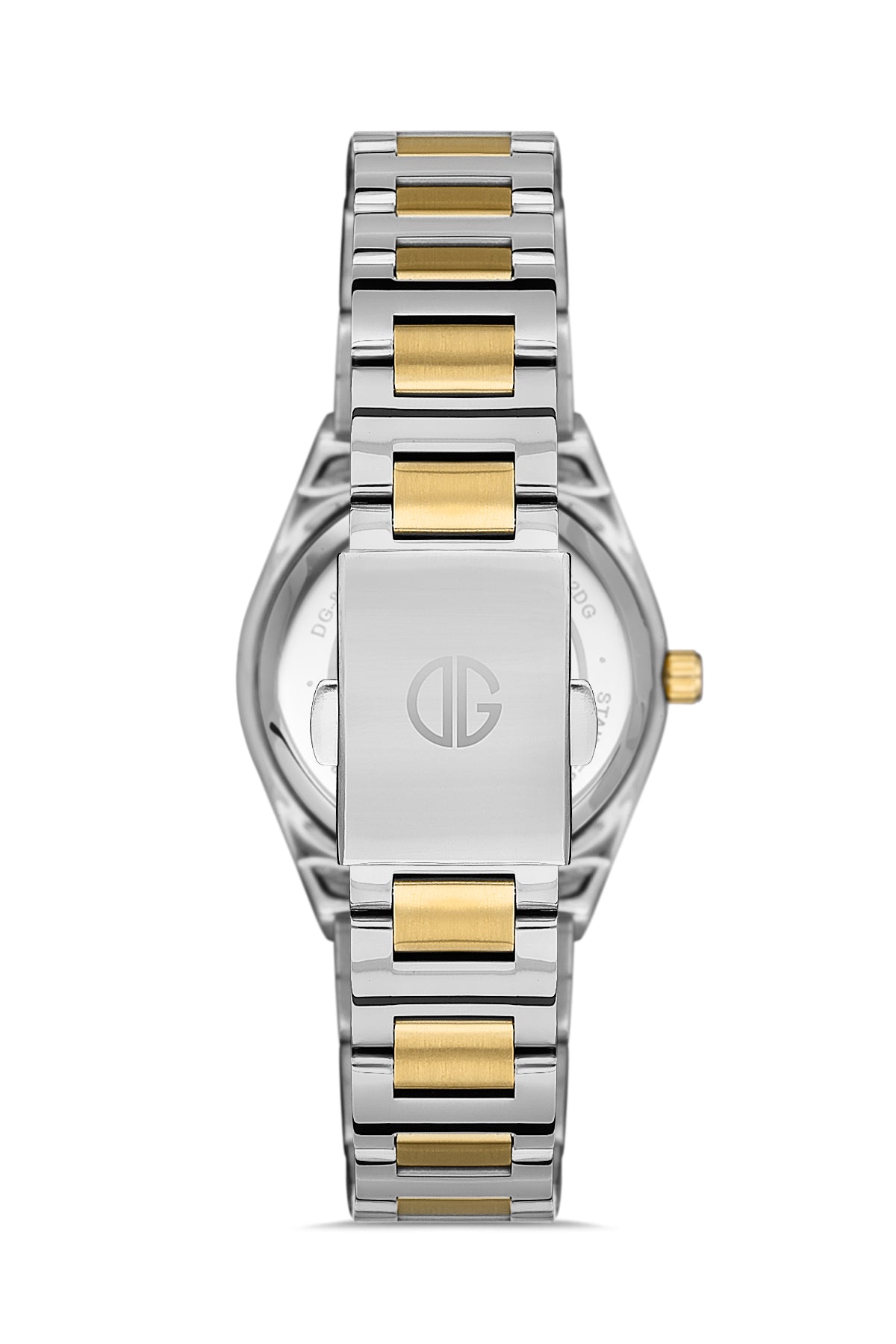 DAVID GUNER Sarı Beyaz Kaplama Gümüş Kadranlı Paslanmaz Masif Çelik Kordonlu Kadın Kol - DG-8372LA-D1