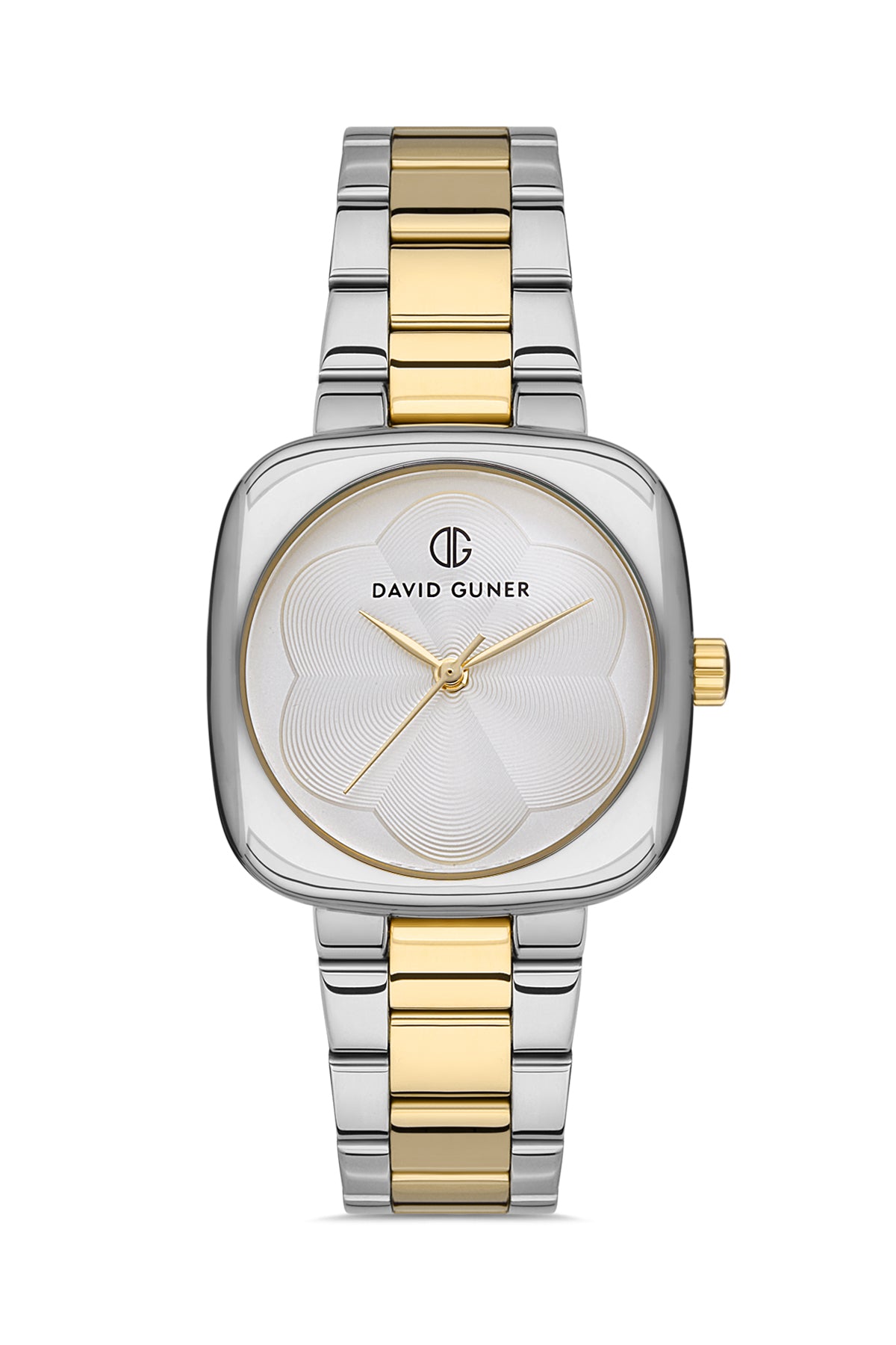 DAVID GUNER SARI BEYAZ KAPLAMALI BEYAZ KADRANLI KADIN KOL SAATİ DG-8398LA-D1