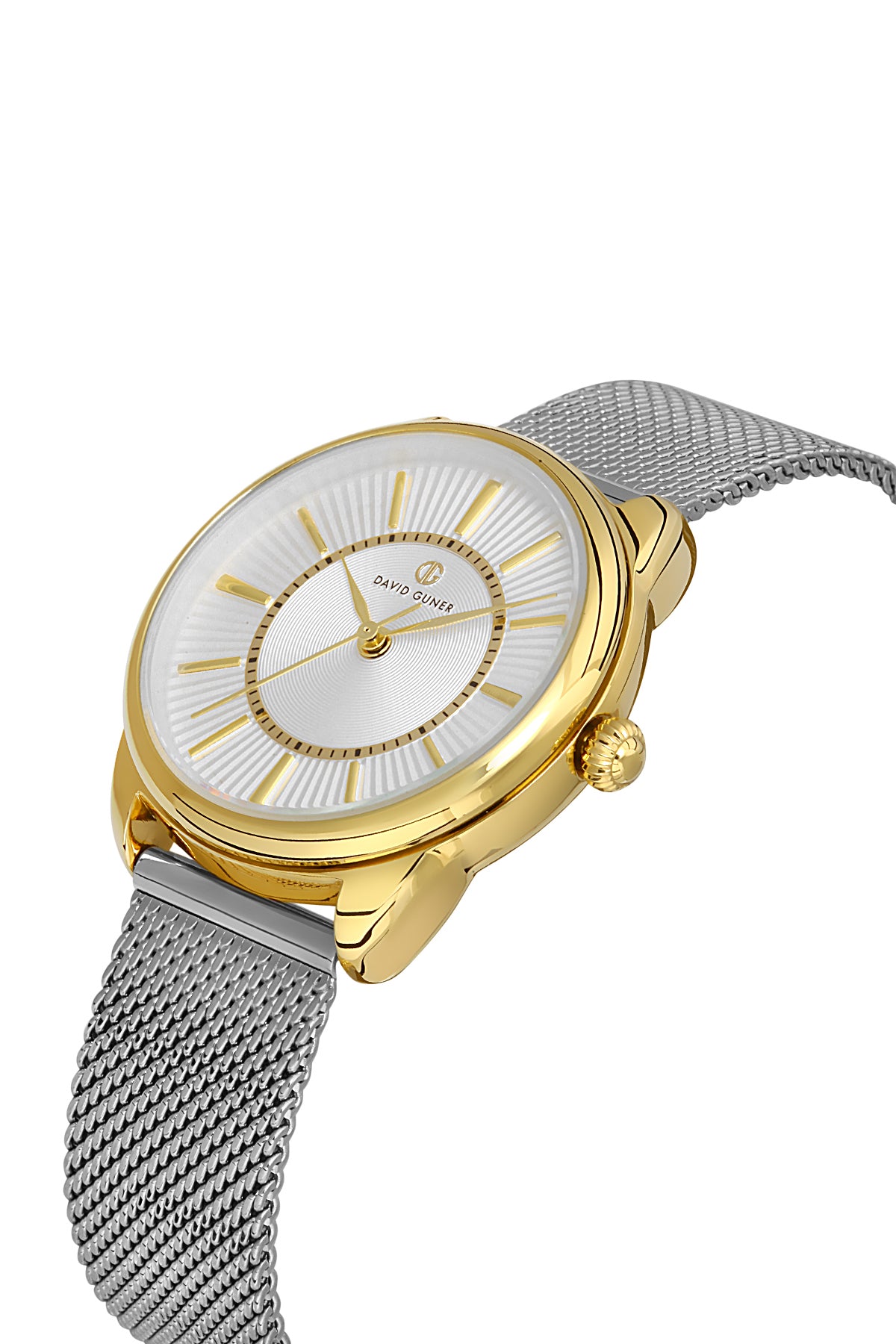 DAVID GUNER SARI BEYAZ KAPLAMALI BEYAZ KADRANLI KADIN KOL SAATİ DG-8458LC-D1