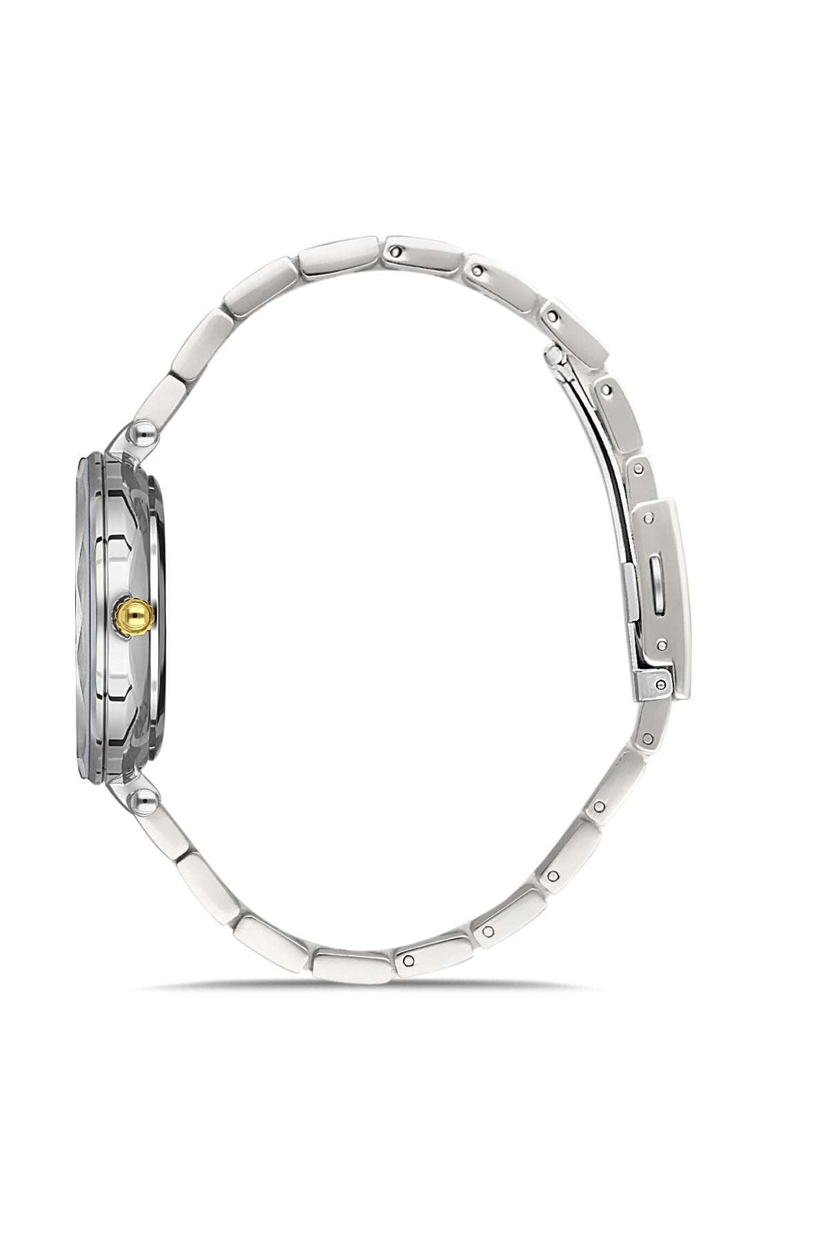 DAVID GUNER Yellow White Plating Silver Dial Women's Watch