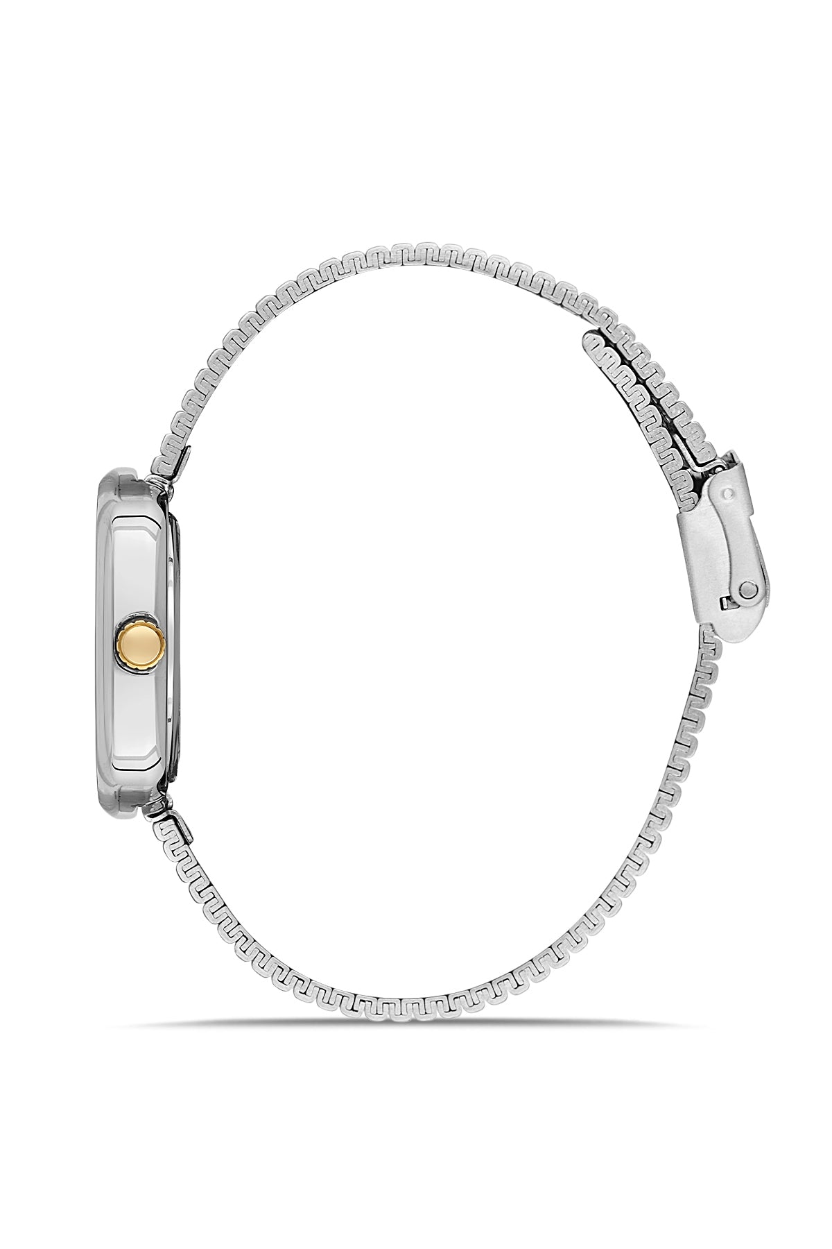 David Guner Silver Dial Yellow White Coated Women's Watch