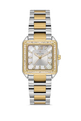 DAVID GUNER Gümüş Kadranlı Sarı Gümüş Kaplamalı Taşlı Kadın Kol Saati - DG-8669LA-D1