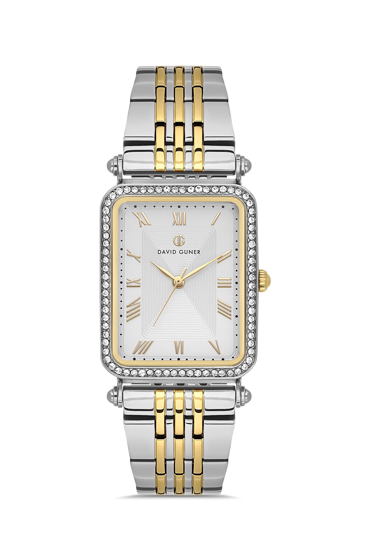 DAVID GUNER SARI BEYAZ KAPLAMALI BEYAZ KADRANLI KADIN KOL SAATİ DG-8709LA-D1