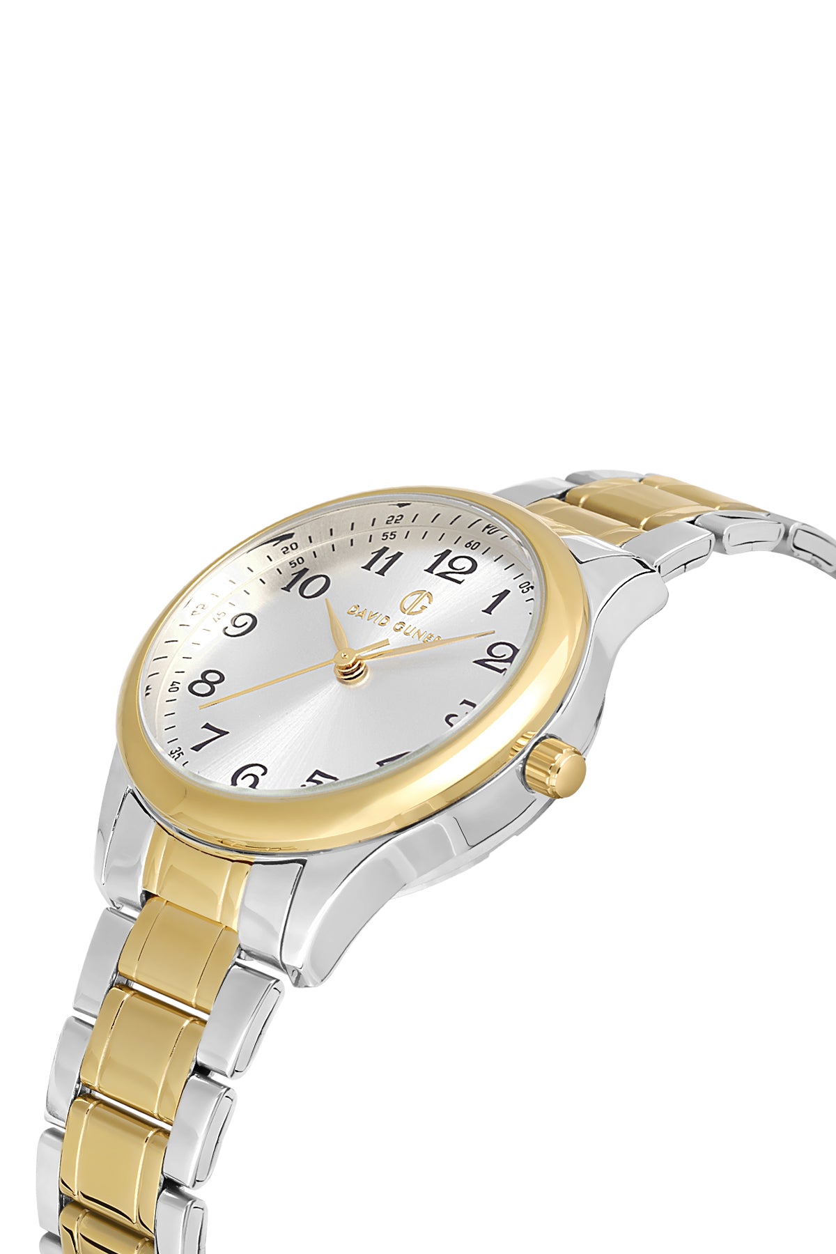 DAVID GUNER SARI BEYAZ KAPLAMALI BEYAZ KADRANLI KADIN KOL SAATİ DG-8717LA-D1