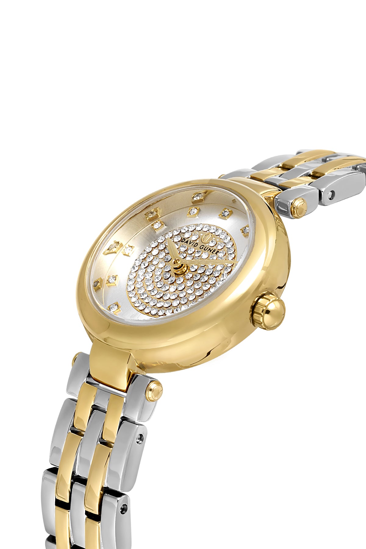 DAVID GUNER SARI BEYAZ KAPLAMALI BEYAZ KADRANLI KADIN KOL SAATİ DG-8738LA-D1