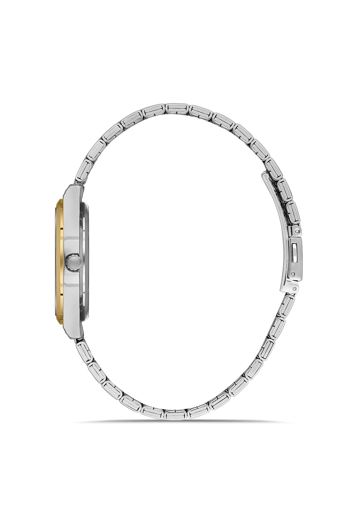 DAVID GUNER Sarı Beyaz Kaplama Gümüş Kadranlı Takvimli Unisex Kol Saati