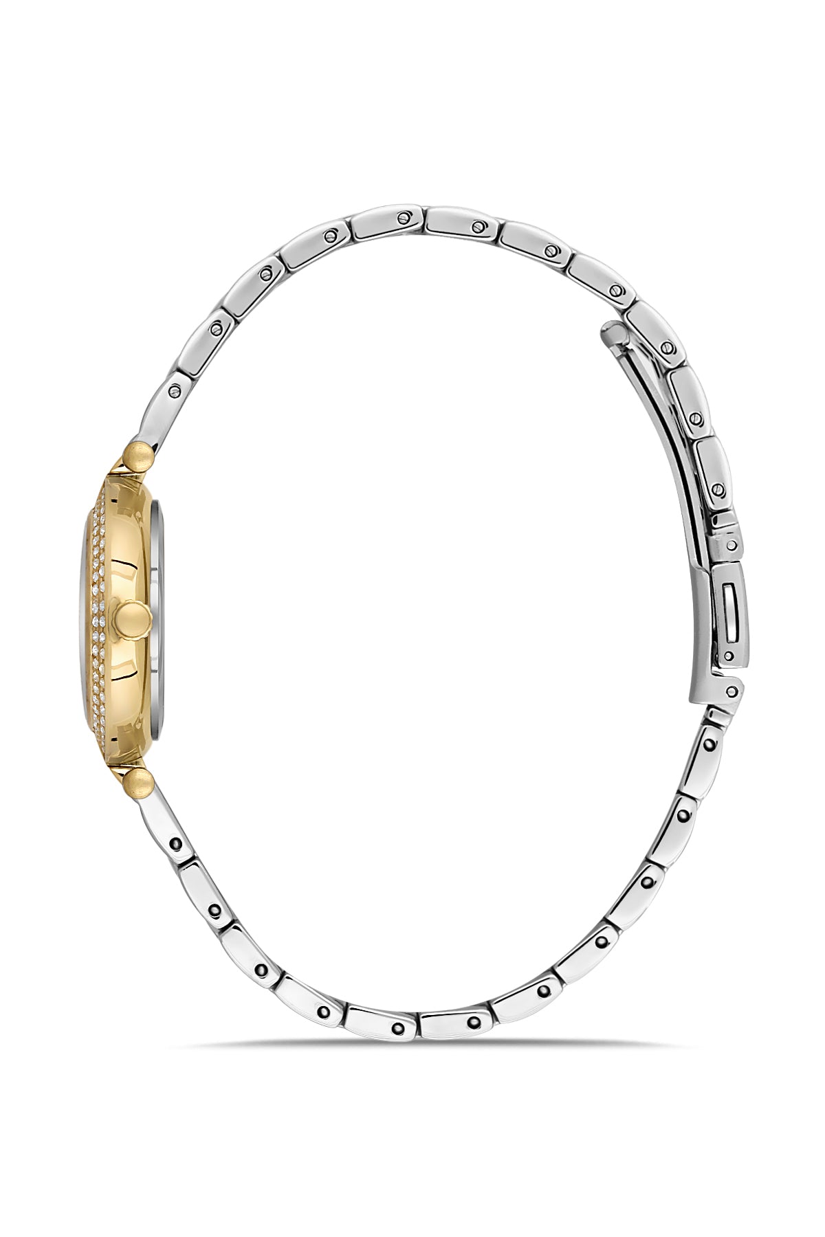 DAVID GUNER SARI BEYAZ KAPLAMALI BEYAZ KADRANLI KADIN KOL SAATİ DG-8865LA-D1